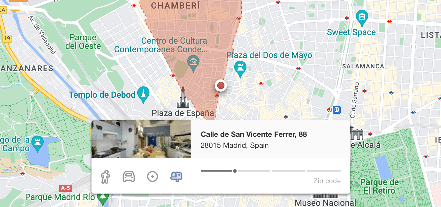 Catchment area created by administrative area, showing a municipal boundary